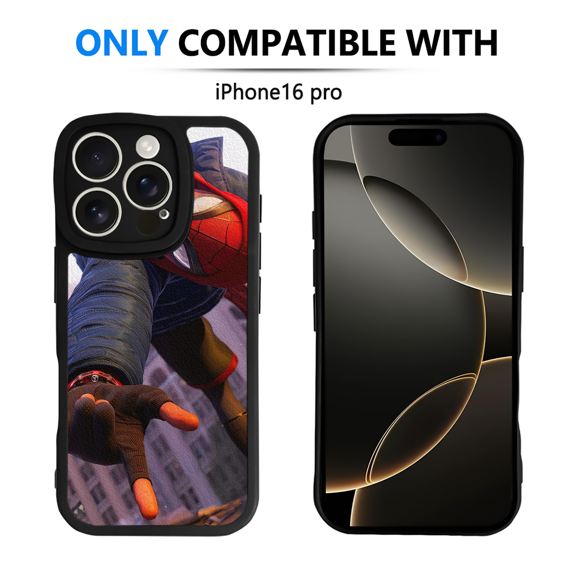Spider Man スパイダーマン 【iPhone 16シリーズ対応】シリコンスマホケース（レザー調） 材質：シリコン